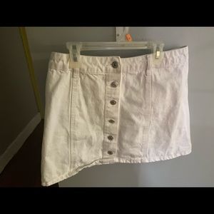 Forever 21 white jean skirt